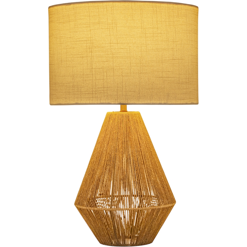 Meridian Furniture Soraya Beige Jute And Cotton Table Lamp
