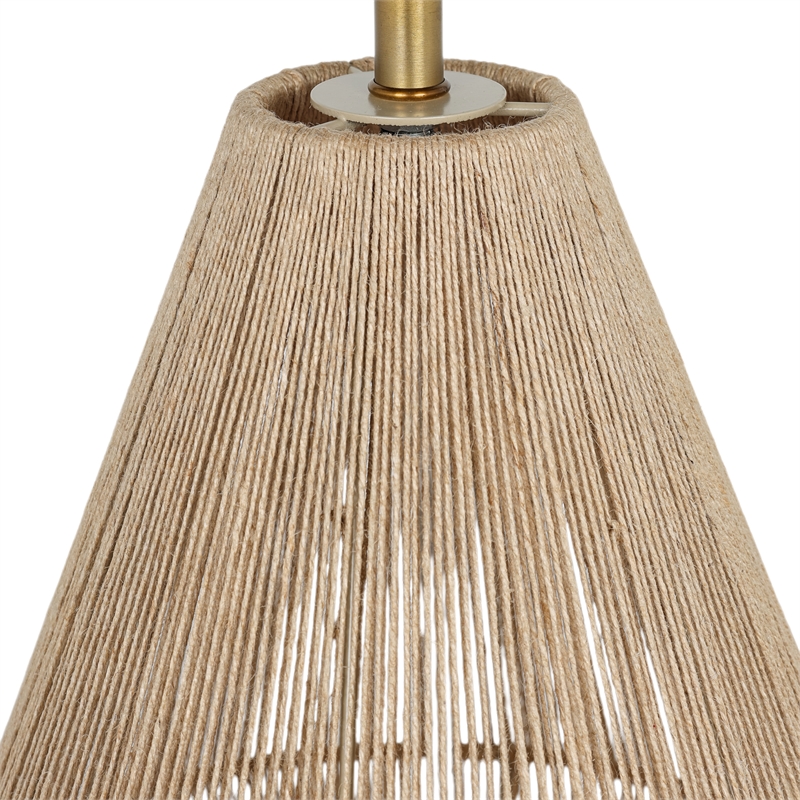 Meridian Furniture Soraya Beige Jute And Cotton Table Lamp