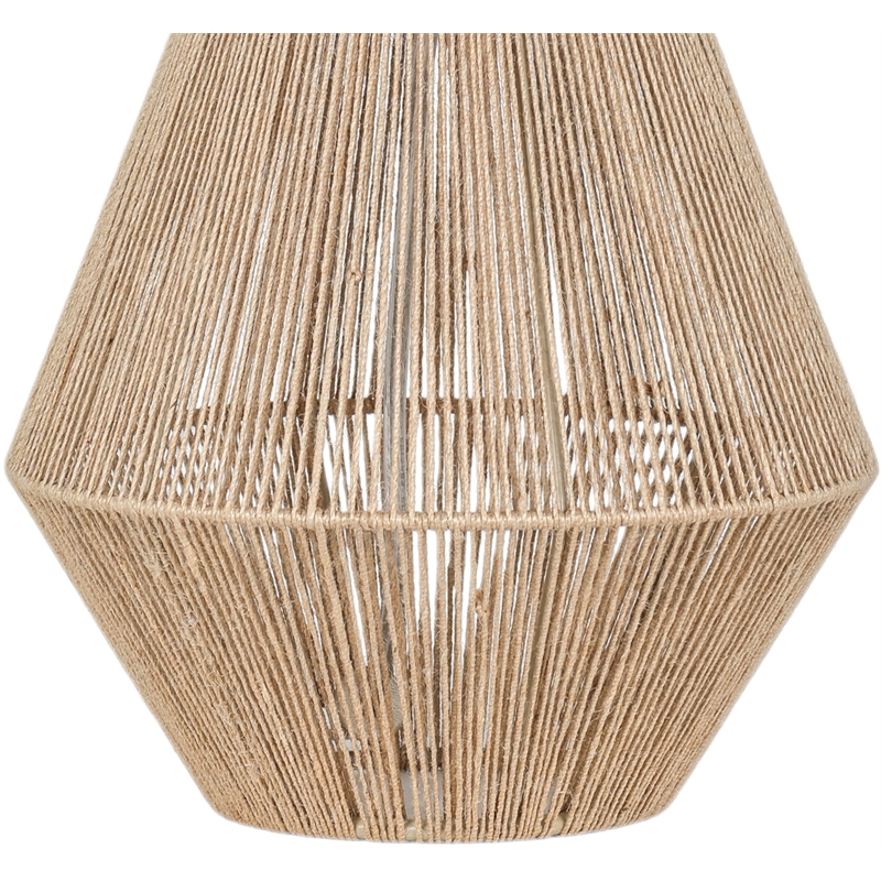 Meridian Furniture Soraya Beige Jute And Cotton Table Lamp