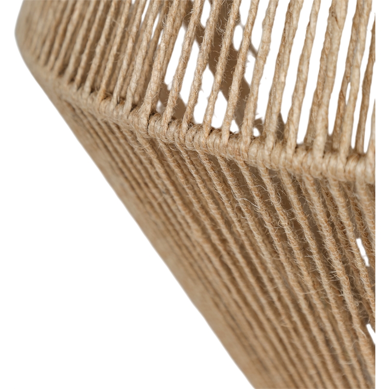 Meridian Furniture Soraya Beige Jute And Cotton Table Lamp