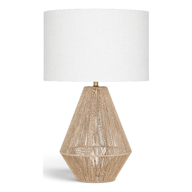 Meridian Furniture Soraya Beige Jute And Cotton Table Lamp