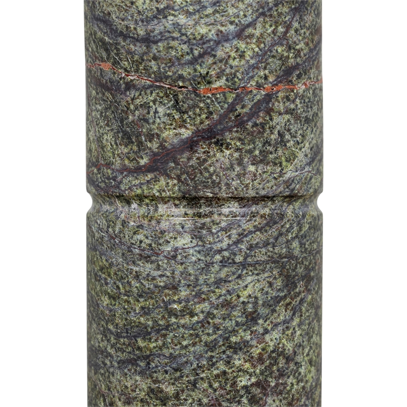 Meridian Furniture Opaline Green Genuine Marble And Linen Textured Table Lamp