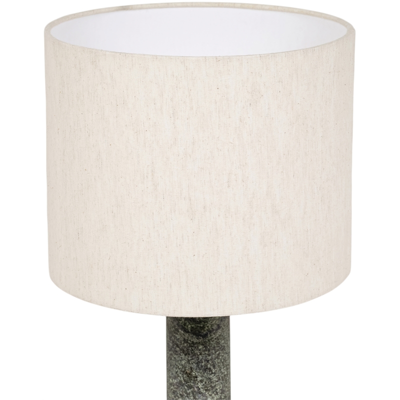 Meridian Furniture Opaline Green Genuine Marble And Linen Textured Table Lamp