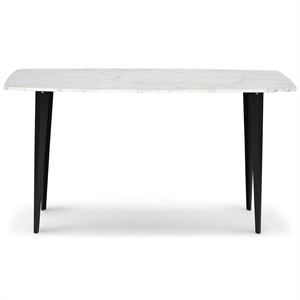 Bianco Collection Campo 53&quot Italian Marble Console Table in White