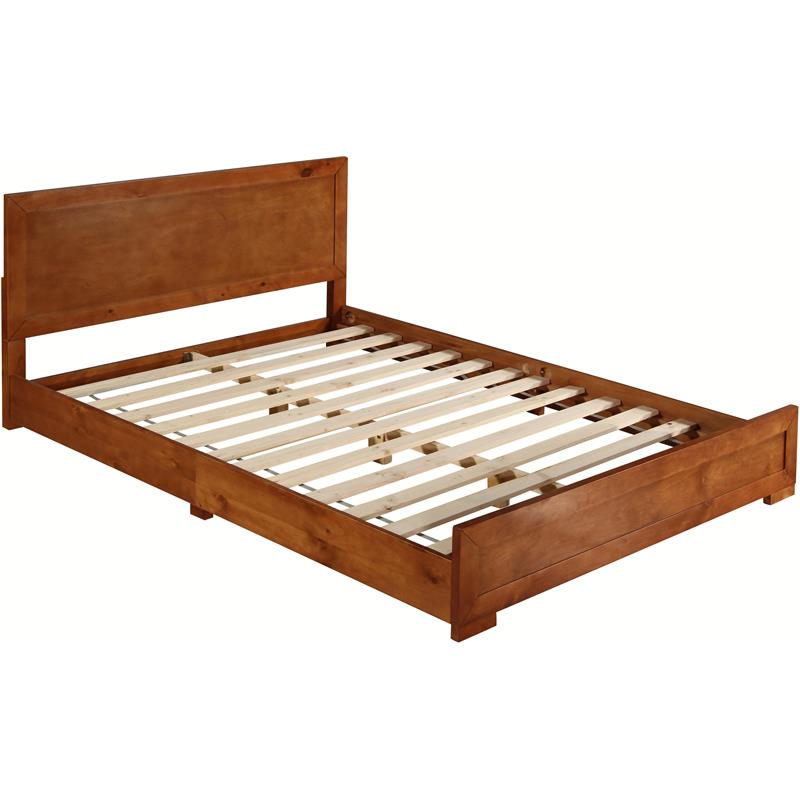Camden Isle Oxford Wooden Cherry Twin Bed with Complete Slat System