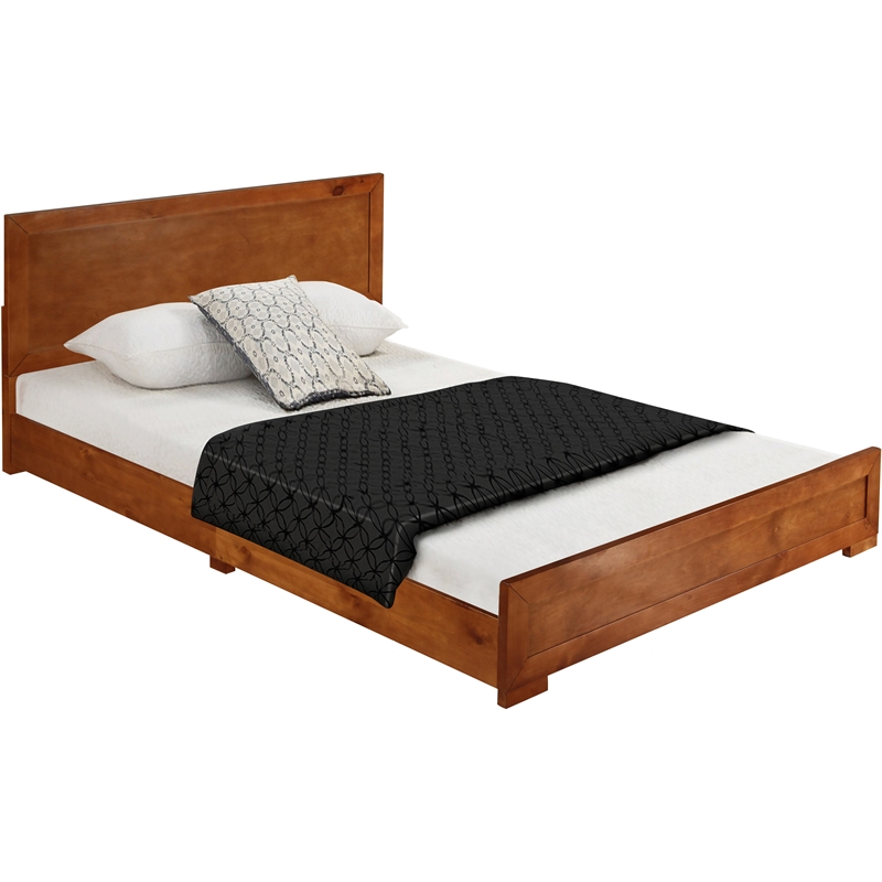 Camden Isle Oxford Wooden Cherry Twin Bed with Complete Slat System