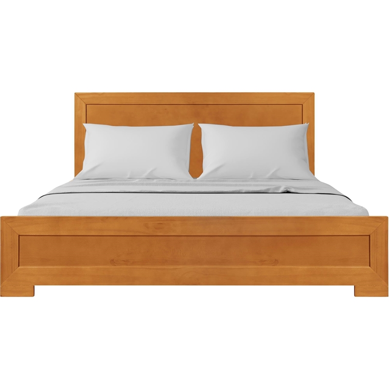 Camden Isle Oxford Full Wooden Platform Bed in Cherry Finish
