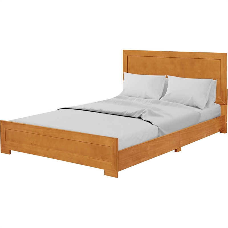 Camden Isle Oxford Full Wooden Platform Bed in Cherry Finish