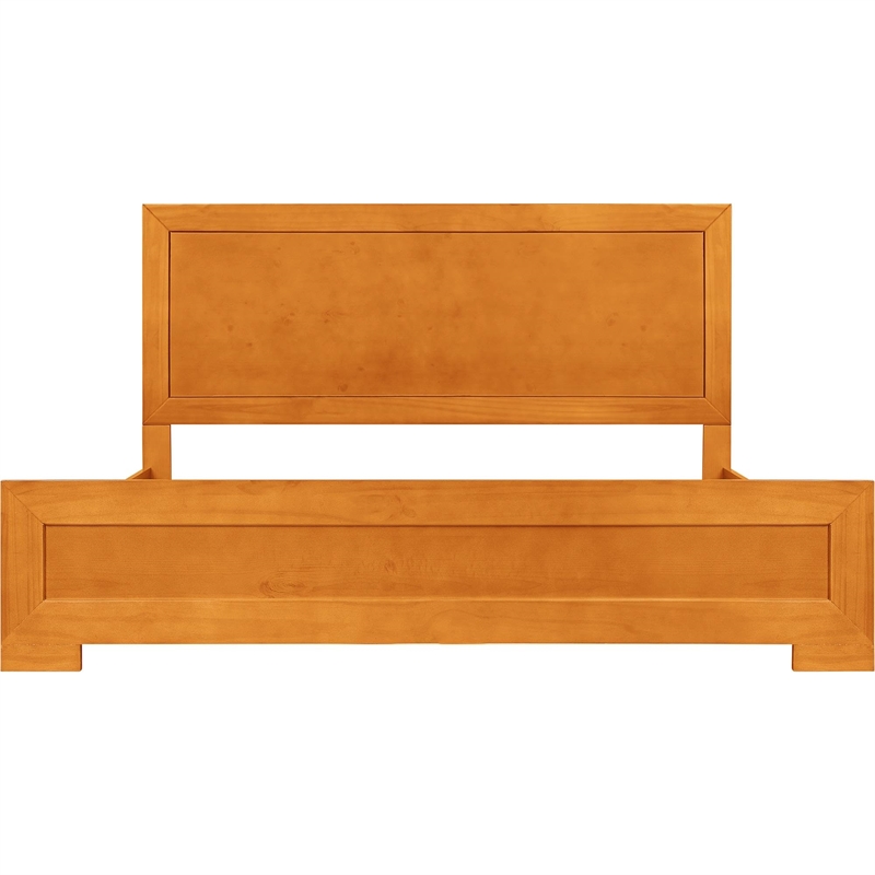 Camden Isle Oxford Wooden Cherry Queen Bed with Complete Slat System