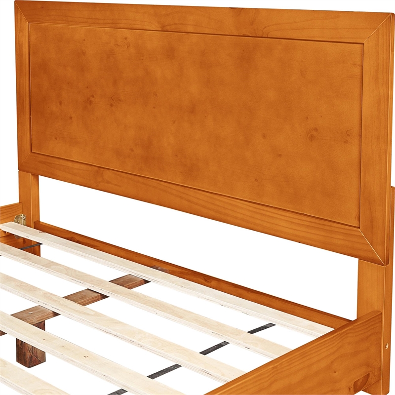 Camden Isle Oxford Wooden Cherry King Bed with Complete Slat System