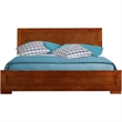 Camden Isle Oxford Wooden Brown Oak King Bed with Complete Slat System