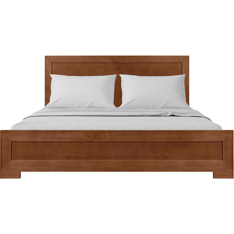 Camden Isle Oxford Wooden Brown Walnut King Bed with Complete Slat System
