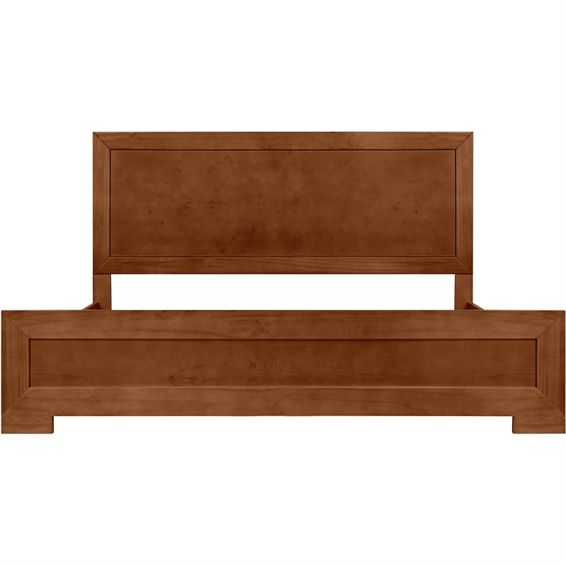 Camden Isle Oxford Wooden Brown Walnut King Bed with Complete Slat System