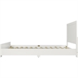 Camden Isle Oxford Wooden White Queen Bed with Complete Slat System