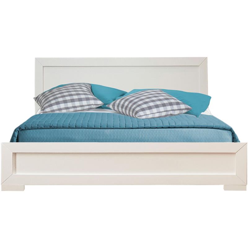 Camden Isle Oxford Wooden White Queen Bed with Complete Slat System