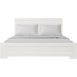 Camden Isle Oxford Wooden White King Bed with Complete Slat System