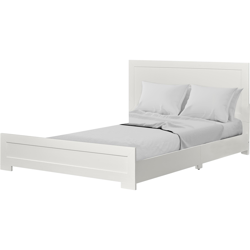 Camden Isle Oxford Wooden White King Bed with Complete Slat System