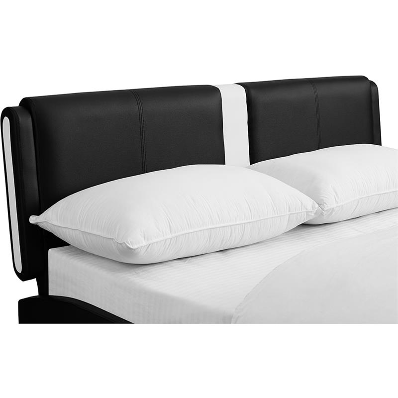 Camden Isle Carlton Upholstered Black Faux Leather King Platform Bed