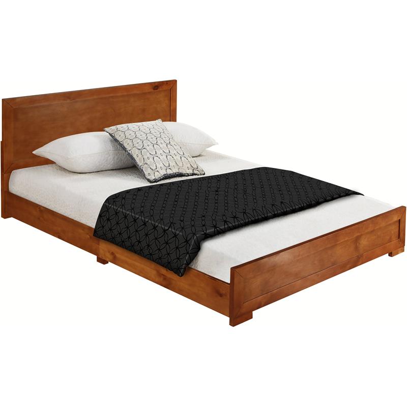 Camden Isle King Cherry Finish Trent Wooden Platform Bed with Slat System