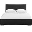 Camden Isle Black Faux Leather Queen Hindes Upholstered Platform Bed