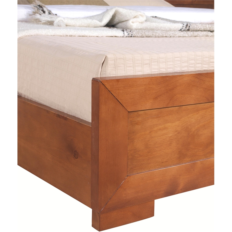 Camden Isle Queen Cherry Finish Trent Wooden Platform Bed with Slat System