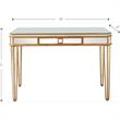Camden Isle Finley 1 Drawer Mirrored Glass Console Table
