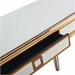 Camden Isle Finley 1 Drawer Mirrored Glass Console Table