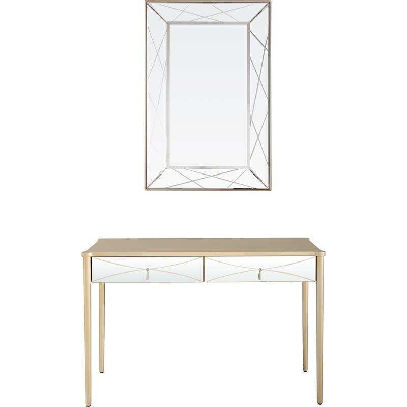 Camden Isle Insley Wall Mirror and Mirrored Console Table