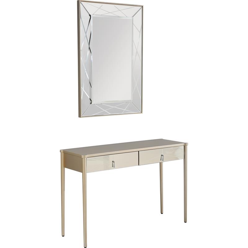 Camden Isle Insley Wall Mirror and Mirrored Console Table