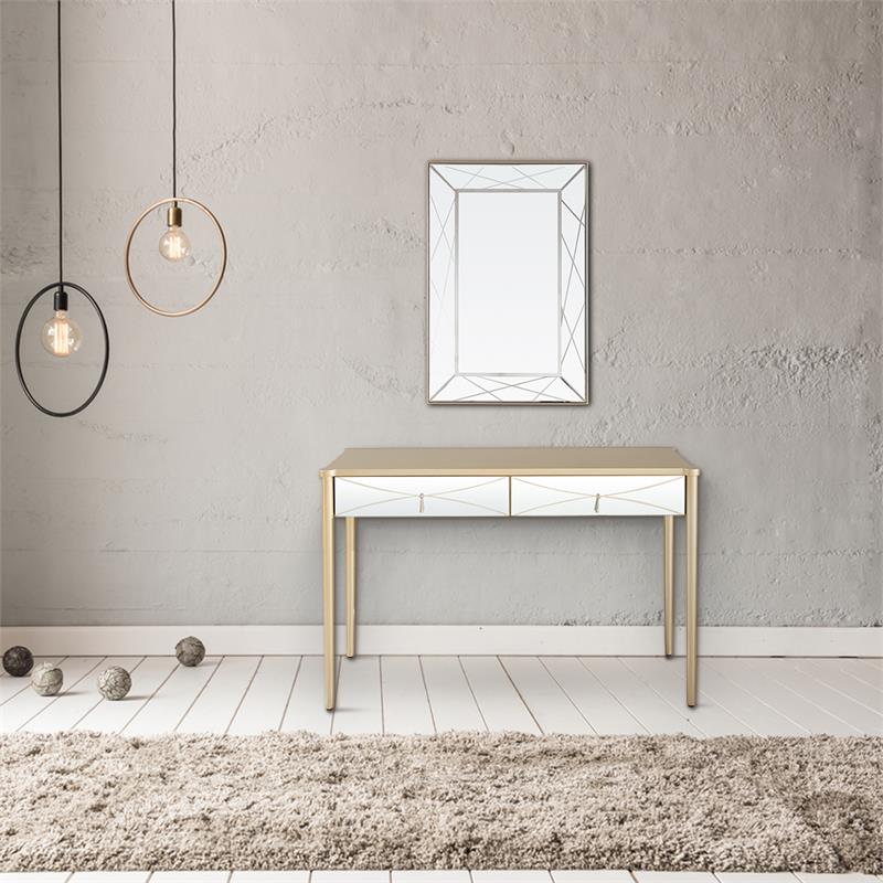 Camden Isle Insley Wall Mirror and Mirrored Console Table