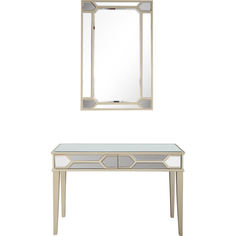 Camden Isle Keeley Wall Mirror and Mirrored Console Table