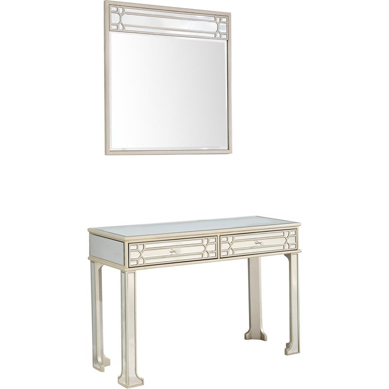 Camden Isle Aubrey Wall Mirror and Mirrored Console Table