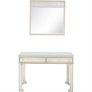 Camden Isle Aubrey Wall Mirror and Mirrored Console Table