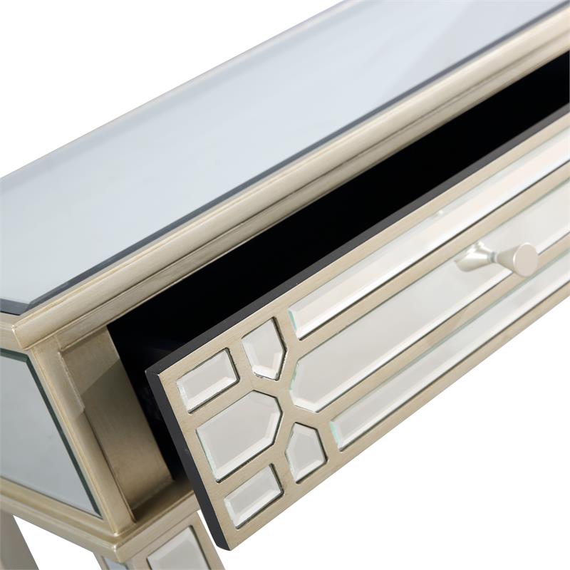 Camden Isle Aubrey Wall Mirror and Mirrored Console Table