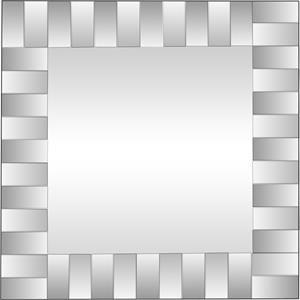 Camden Isle Rialto Wall Mirror with Alternating Mirrored Frame