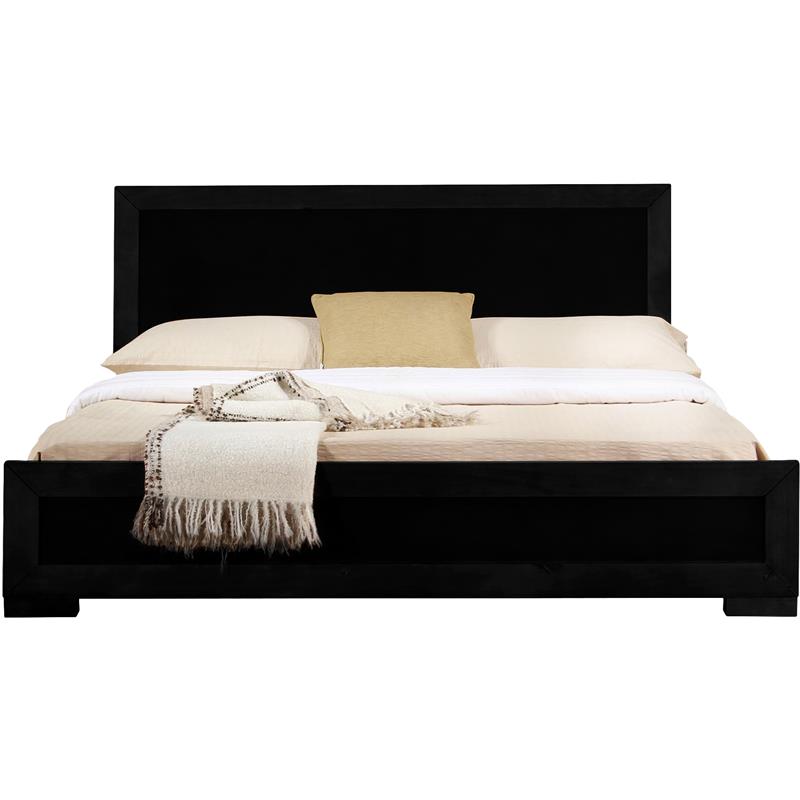 Camden Isle Trent Wooden Platform Bed in Black Queen