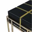 Camden Isle Tuxedo Black Mirrored Console Table