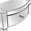 Monroe Clear Mirrored Glass Console Table with 3 Drawers