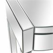 Monroe Clear Mirrored Glass Console Table with 3 Drawers