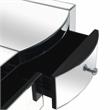 Monroe Clear Mirrored Glass Console Table with 3 Drawers