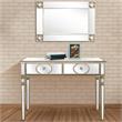 Holland Mirrored Glass Console Table with Gold Accents