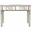 Holland Mirrored Glass Console Table with Gold Accents