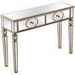 Holland Mirrored Glass Console Table with Gold Accents