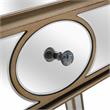 Holland Mirrored Glass Console Table with Gold Accents