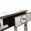 Holland Mirrored Glass Console Table with Gold Accents