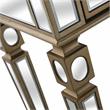 Holland Mirrored Glass Console Table with Gold Accents