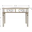 Holland Mirrored Glass Console Table with Gold Accents