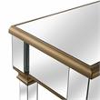 Declan Mirrored Glass Console Table with Gold Accents