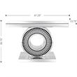 Helios Mirrored Glass Console Table With Inlaid Circular Pedestal
