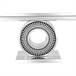 Helios Mirrored Glass Console Table With Inlaid Circular Pedestal